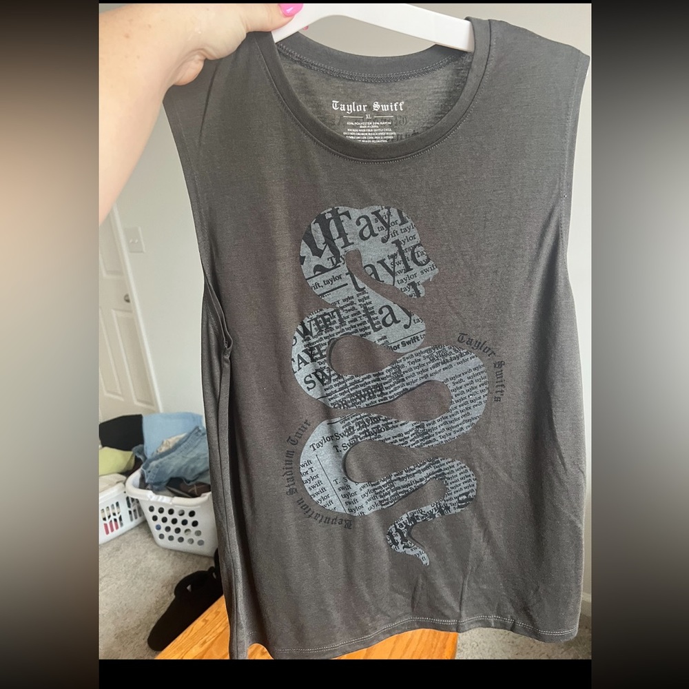 Taylor Swift Charcoal Snake Graphic Tank Top